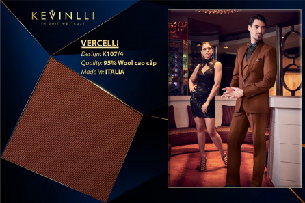 K107/4 Vercelli CXM - Vải Suit 95% Wool - Hồng Trơn